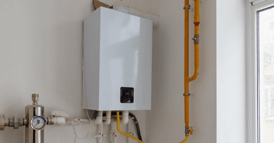 water heater on wall