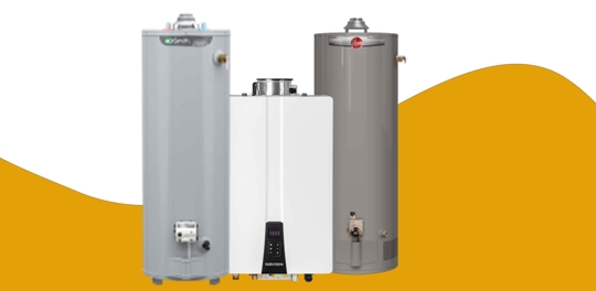 group of water heaters