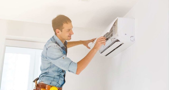 Working on an ac unit