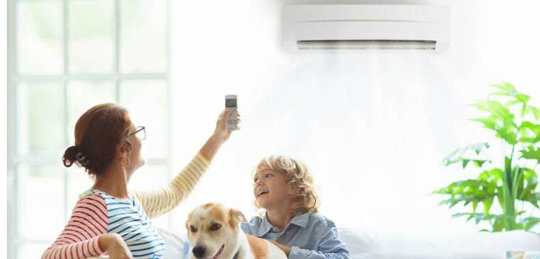 AC unit in a living room